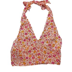 BP Top Size S Cropped Halter Floral